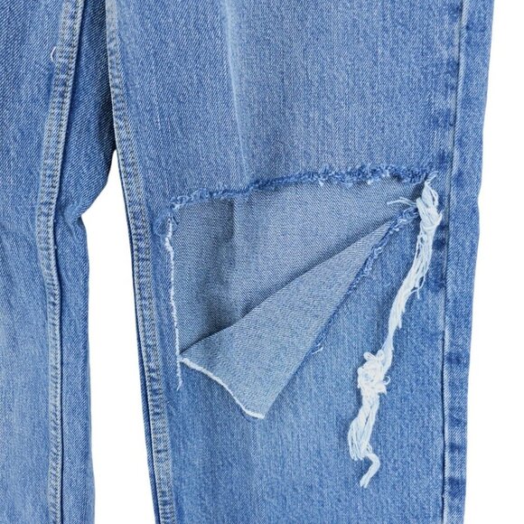 NWT GOOD AMERICAN Good 90s Iconic Baggy Jeans Blue812 Wash Ripped Size 0/25 - Picture 3 of 11
